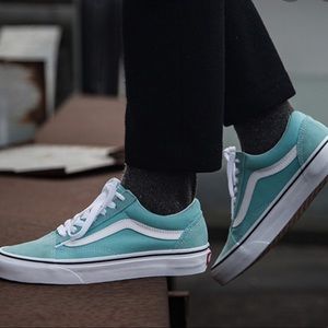 Vans Old Skool Shoes Aqua Haze-True White WMNS